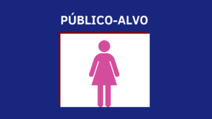 Imagem para identificar o termo "Público-alvo". Exibe o ícone rosa, comumente usado para identificar banheiros femininos.